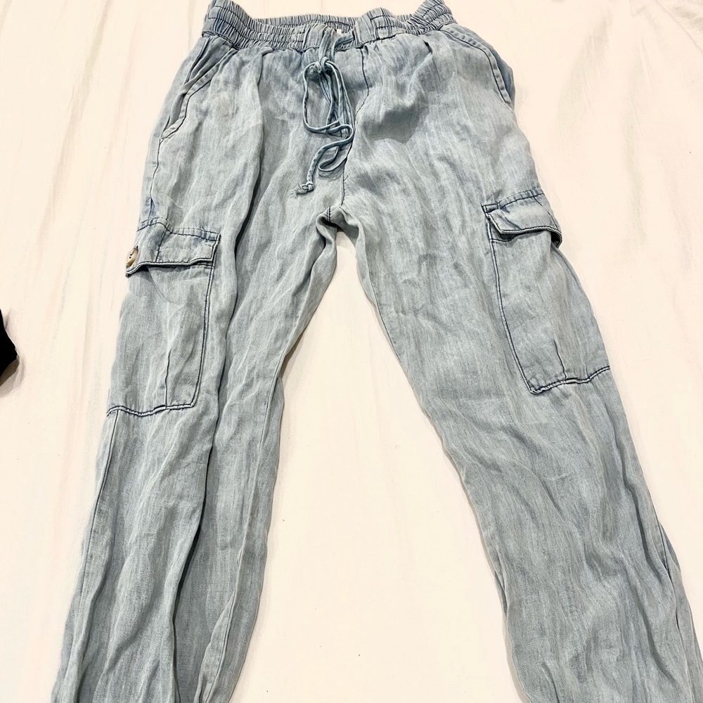 Blue Blush Denim joggers